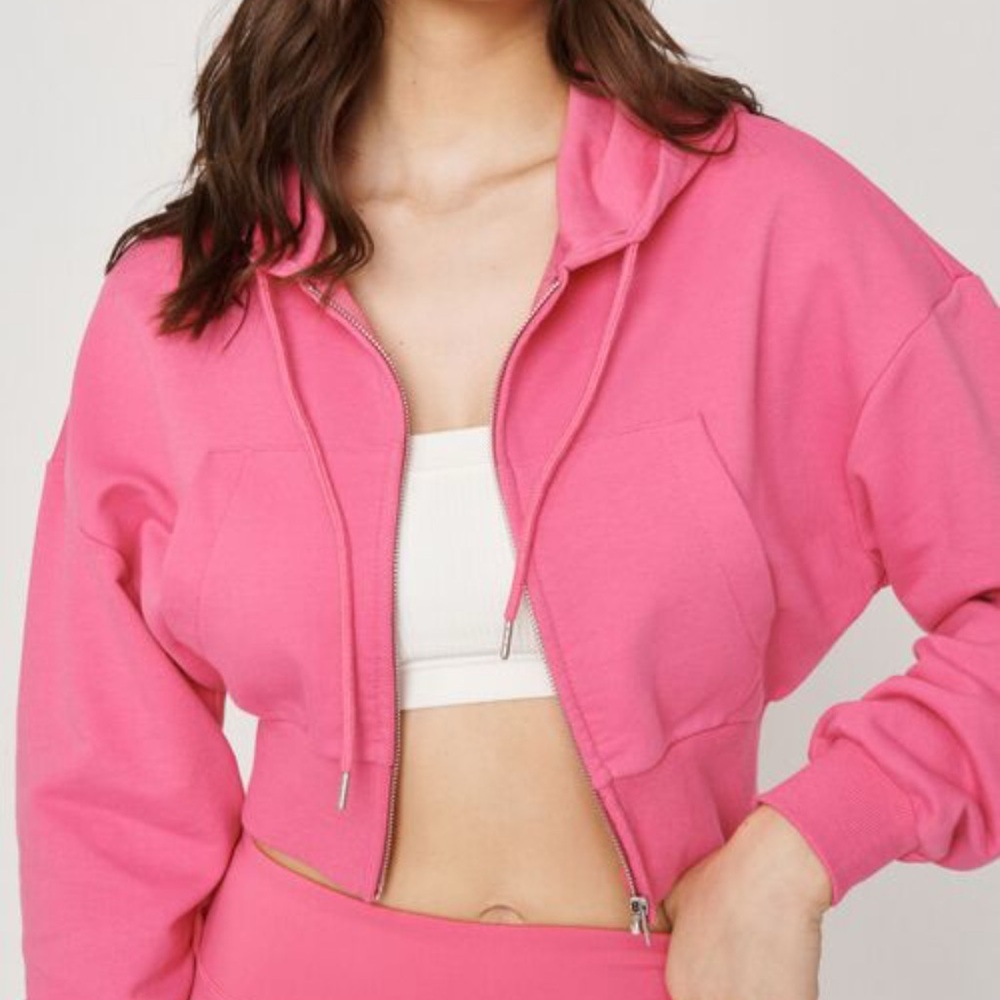 JoyLab Vibrant Pink Zip-Up Hoodie